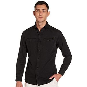 JACK & JONES Heren jeanshemd slim fit jeanshemd, zwart (Black Denim/Slim), S