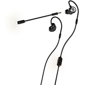 SteelSeries Tusq - Mobiele gamingheadset voor in het oor - dubbele microfoon met afneembare hoezen - ergonomische geveerde koptelefoon - voor mobiele apparaten - zwart