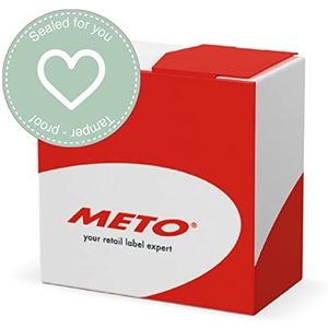 Meto Zegeletiketten in dispenserbox (33 mm rond, pastelgroen, permanent klevend, veiligheidssnede, 500 hartstickers per labelrol)