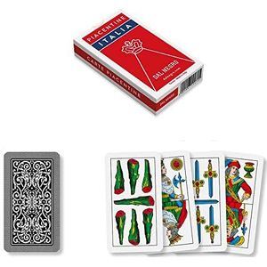 Dal Negro - Piacentine Italië kaartspel bestaande uit 40 kaarten van karton, ideaal voor het spelen met bezem en tekens