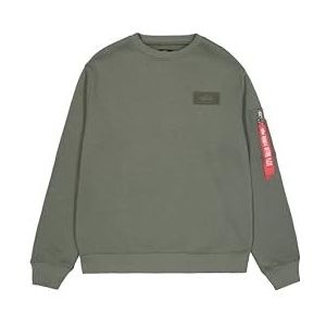 Alpha Industries - Back Print Crewneck - Sweater - Zwart - Katoen/Polyester
