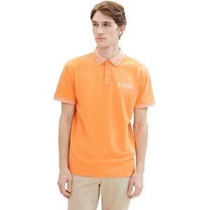 TOM TAILOR Poloshirt voor heren, 22195 - Fruity Melon Orange, L