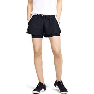 Under Armour Play Up 2-in-1 korte hardloopshorts voor dames, lichte gymshorts