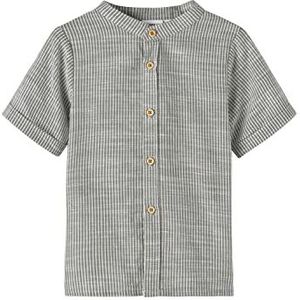 Bestseller A/S Jongens NMMHEBOS SS Shirt hemd, Dried Sage, 98, Dried Sage, 98 cm