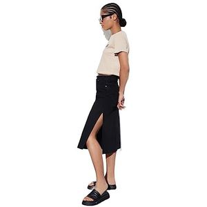 Trendyol Rok - Zwart - Midi, Zwart, 60