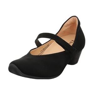 Think! dames AIDA chromfrei gegerbte nachhaltige Halbschuhe, SCHWARZ 0000