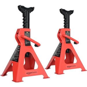 Amazon Basics Kriksteunen, staal, 2 ton (1.8 metrische ton) capaciteit , 1 paar