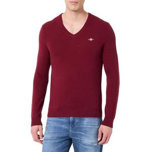 GANT Extra fijne lamswol, V-hals, Plumped Rood, S