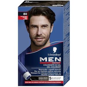 colorante per capelli in gel senza ammoniaca men perfect n 80 castano nero naturale