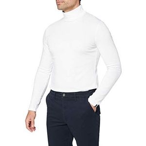 Trigema - Elegante Longsleeve - Wit - Katoen/Elastaan - Getailleerde Pasvorm