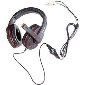 SboX HS-401BR Gaming Headset met PC kabel en microfoon 3,5 mm jack 105dB rood