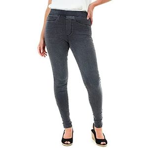 M17 Vrouwen Dames Denim Jeans Jeggings Skinny Fit Klassieke Casual Katoenen Broek Broek Met Zakken, Grijs, 42