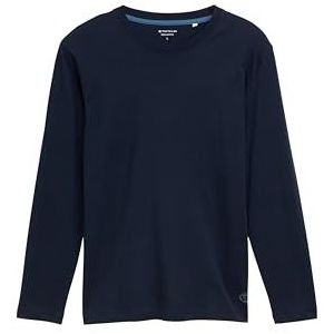 TOM TAILOR T-shirt met lange mouwen voor heren, 10668 - Sky Captain Blue, XS