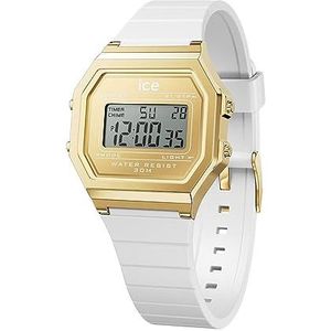 Ice-Watch - ICE digit retro White gold - Wit dameshorloge met kunststof band - 022049 (Small)