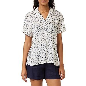 United Colors of Benetton Blusa 5UEFDQ04Q hemd, bloemencrème 77B, XS dames, Crème met bloemenpatroon 77b, XS