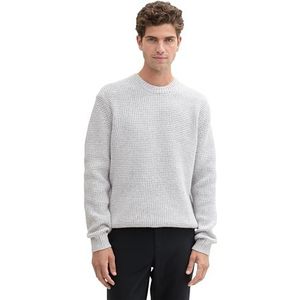 TOM TAILOR heren trui, 36981 - lichtgrijs melange witte kern, 3XL