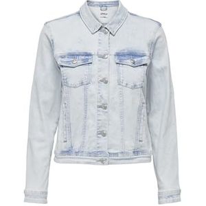 ONLY ONLTIA LS DNM Jacket MAS528 Jacket, Light Blue Bleached Denim, 36, Lichtblauw gebleekte denim, 36