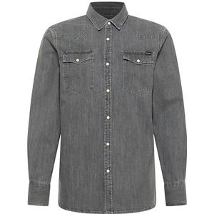 MUSTANG - Duver - Overhemd - Donkergrijs - Lange Mouwen - Regular Fit