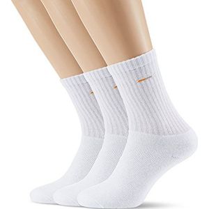 Camano Unisex 3-pack sportsokken Basic met comfortabele band dames en heren kousen, wit (white 1), 35/38 EU