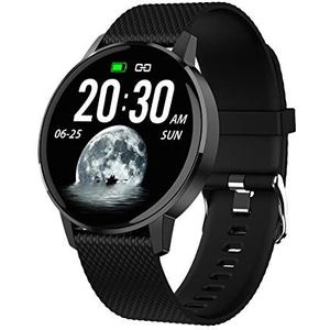 ITAL Smartwatch G3/smartwatch met touchscreen, 1,3 inch, sportgadget, stappen, calorieën, afstand, slaap, hartslagmeter (zwart)