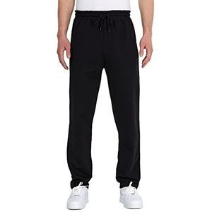 COMEOR Joggingbroek voor heren, katoenen trainingsbroek, sportbroek, joggingbroek voor mannen, jogger, vrijetijdsbroek met zakken met ritssluiting, zwart, 4XL