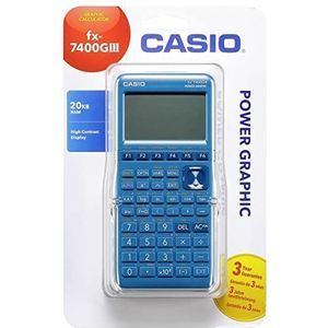 Casio FX-7400GIII grafische rekenmachine cyaan display (plaatsen): 21 batterijvoeding (B x H x D) 87,5 x 21,3