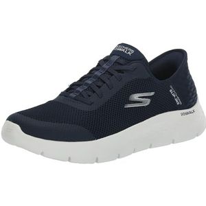 Skechers Go Walk Flex Hands Free Slip-ins-Grand Entry Sneakers voor dames, Navy Textile White Trim, 36 EU Weit