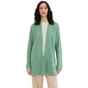 TOM TAILOR Dames cardigan gebreide jas 1035290, 31141 - Vivid Leaf Green Melange, XL