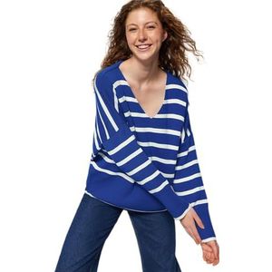 Trendyol FeMan Regular fit Basic V-hals gebreide trui, Sax, S, Sax, S