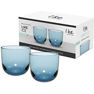 Villeroy & Boch – Like Ice waterglas set 2dlg., gekleurd glas ijsblauw, inhoud 280ml