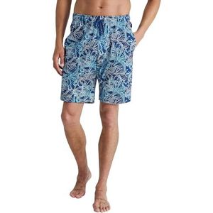 Calida RMX Sleep Bermuda voor heren, met zijzakken, van 100% katoen, Gebleken Aqua, 50