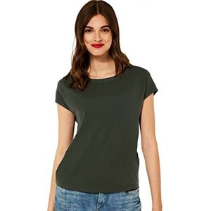 Street One Dames A318332 Basic zomershirt, Full Olive, 38