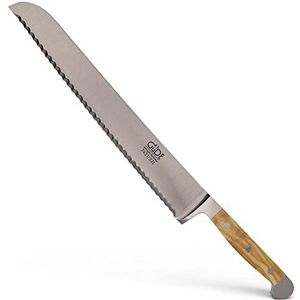 Güde Bread Knife ""Franz Güde Forged Double Bolsters with Italian Olive Wood Handle, Left Hand Design