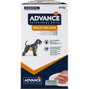 Advance Veterinary Diets Weight Balance natvoer voor honden, multipack, 8 zakken à 150 g