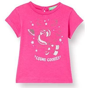 United Colors of Benetton T-shirt voor meisjes, fuchsia 3l5, 3 Maanden