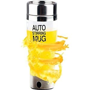 Mengshen Roestvrijstalen Automatische Magnetische Mok Multifunctionele Zelfschudbeker 400ml Transparant