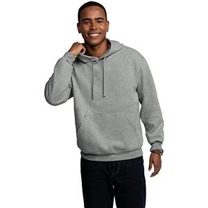 Fruit of the Loom Eversoft fleece sweatshirts, hoodies en joggingbroek voor heren met capuchon, Grijze Heather Pullover, L