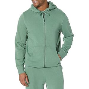 Amazon Essentials Heren lange mouwen French Terry Full-Zip Hoodie (verkrijgbaar in Big & Tall), salie groen, Medium