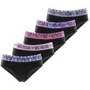 Katoenen kinderonderbroek, comfortabel en zacht (5 stuks), zwart/roze/blauw/paars, 8/10 jaar, Uni, 6-8 Jaar