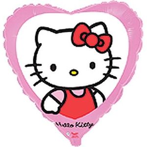 Ballonim® Hello Kitty Hart ca. 45 cm Ballonnen Folieballon Party Decoratie Verjaardag