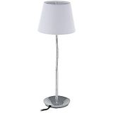 Relaxdays tafellamp met kap - hoge schemerlamp - vensterbanklamp - nachtkastje - woonkamer - wit