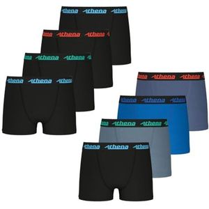 Athena My Petits Prix 9C25, set van 8 boxershorts voor jongens, zwart-zwart-grijs-blauw-marineblauw, 6 jaar, zwart/zwart/grijs/blauw/marineblauw, 6-8 Jaar
