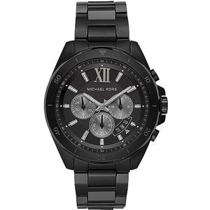 Michael Kors - Brecken herenchronograaf, zwartkleurig roestvrijstalen horloge, MK8858