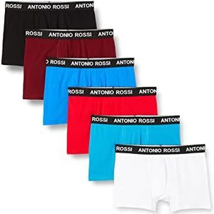 ANTONIO ROSSI FM London Heren Antonio Rossi Fitted Boxer Hipsters (Pack van 6), Klassiek Licht, M