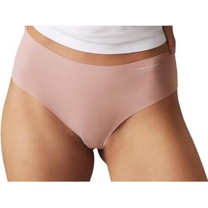 Calvin Klein Dames Hipster 3Pk 000QD3559E Hipster, Roze (ingetogen W. Ivory Logo (3)), S, Roze (ingetogen W. Ivory Logo (3)), S