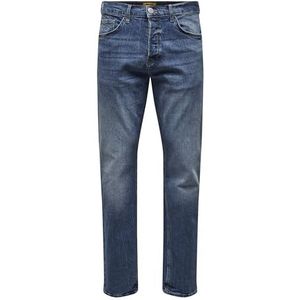 Only & Sons ONSAVI Comfort DM 4935 Jeans NOOS broek voor heren, donker middenblauw denim, 30/32, donker middenblauw denim, 30W x 32L