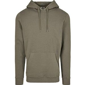 Urban Classics Heren capuchontrui van biologisch katoen Organic Basic Hoody, sweatshirt met capuchon voor mannen in vele kleuren, maten S - 5XL, olijfgroen, XL