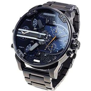 FENKOO Mannen horloge kwarts waterdicht sport horloge kalender echt roestvrij staal polshorloge montre reloj relogio, zwart/blauw, Riemen.