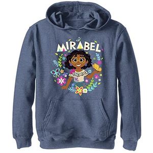 Disney Pixar Encanto Mirabel Floral Butterflys Boys Hoodie, Navy Blue Heather, Medium, Heather Navy, M