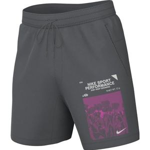 Nike Heren Shorts M Nk Df Form 7Ul Short Gx, Iron Grey/Photon Dust/Laser Fuchsia, FN3283-068, 2XS